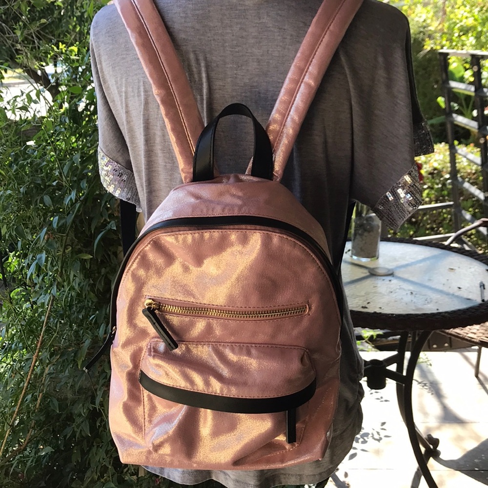 Shimmering Pink Mini Backpack/Purse
